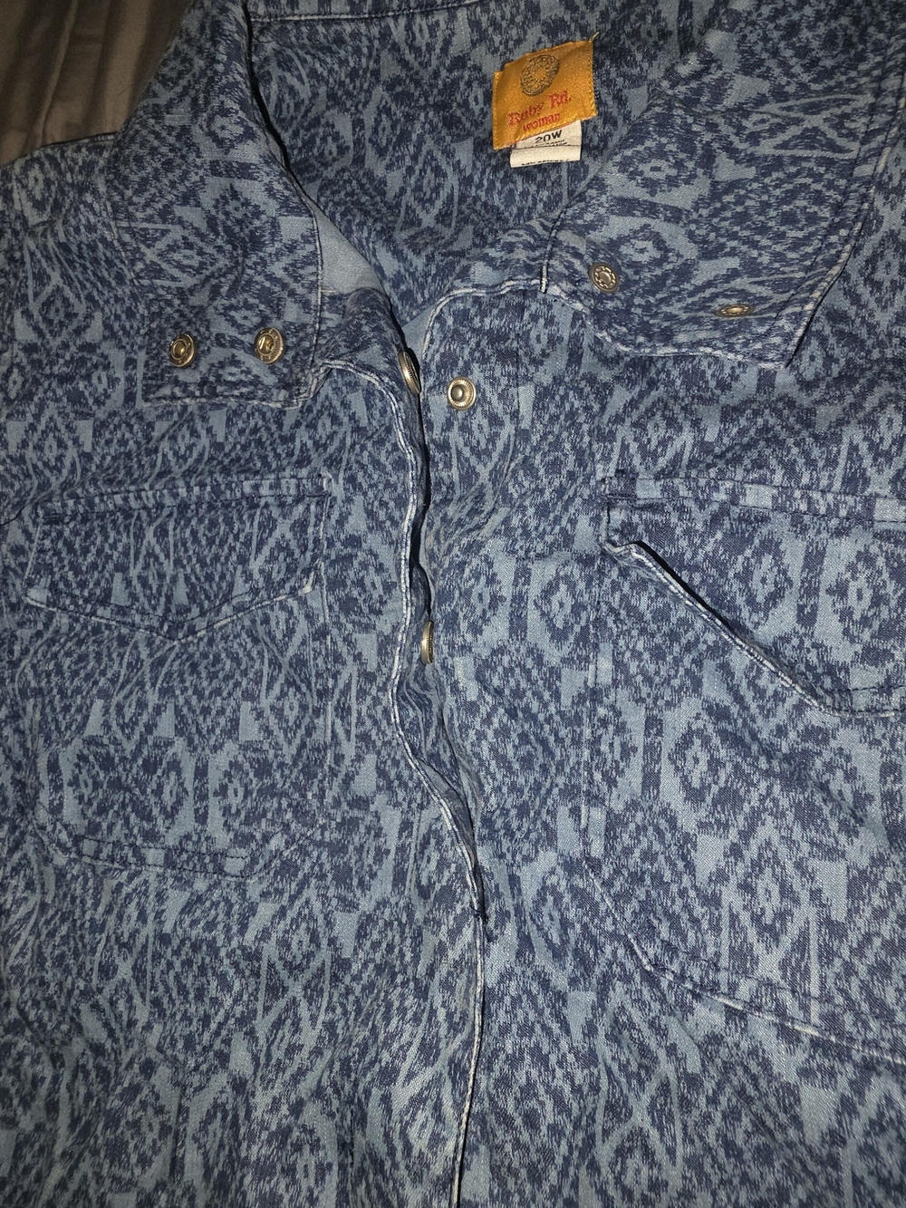 Ruby Rd. Blue Patterned Blazer Jacket - Picture 6 of 8